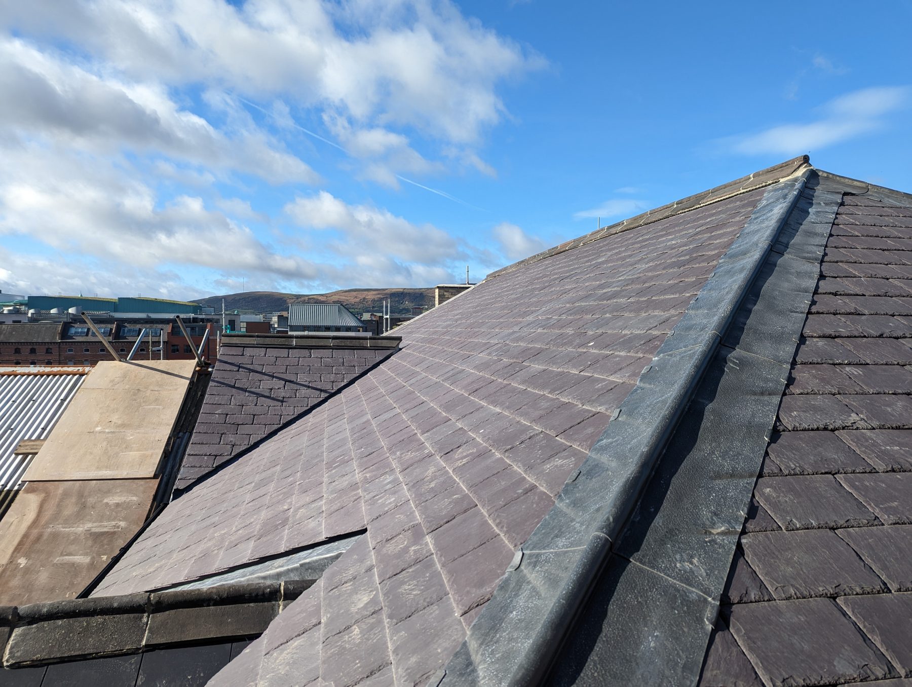 New natural slate roof.